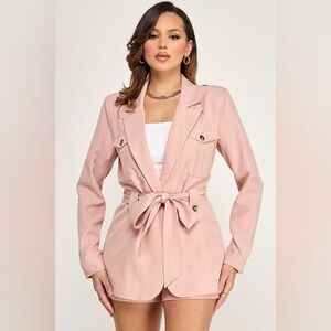 Keira Blazer & Short Set-Mauve